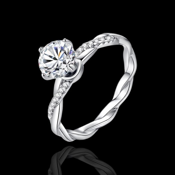 Certified 1ct. t.w. Diamond Brilliant Cut Engagement Ring - Picture 1 of 16